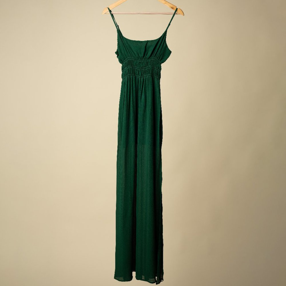Reformation Maxi Green Dress